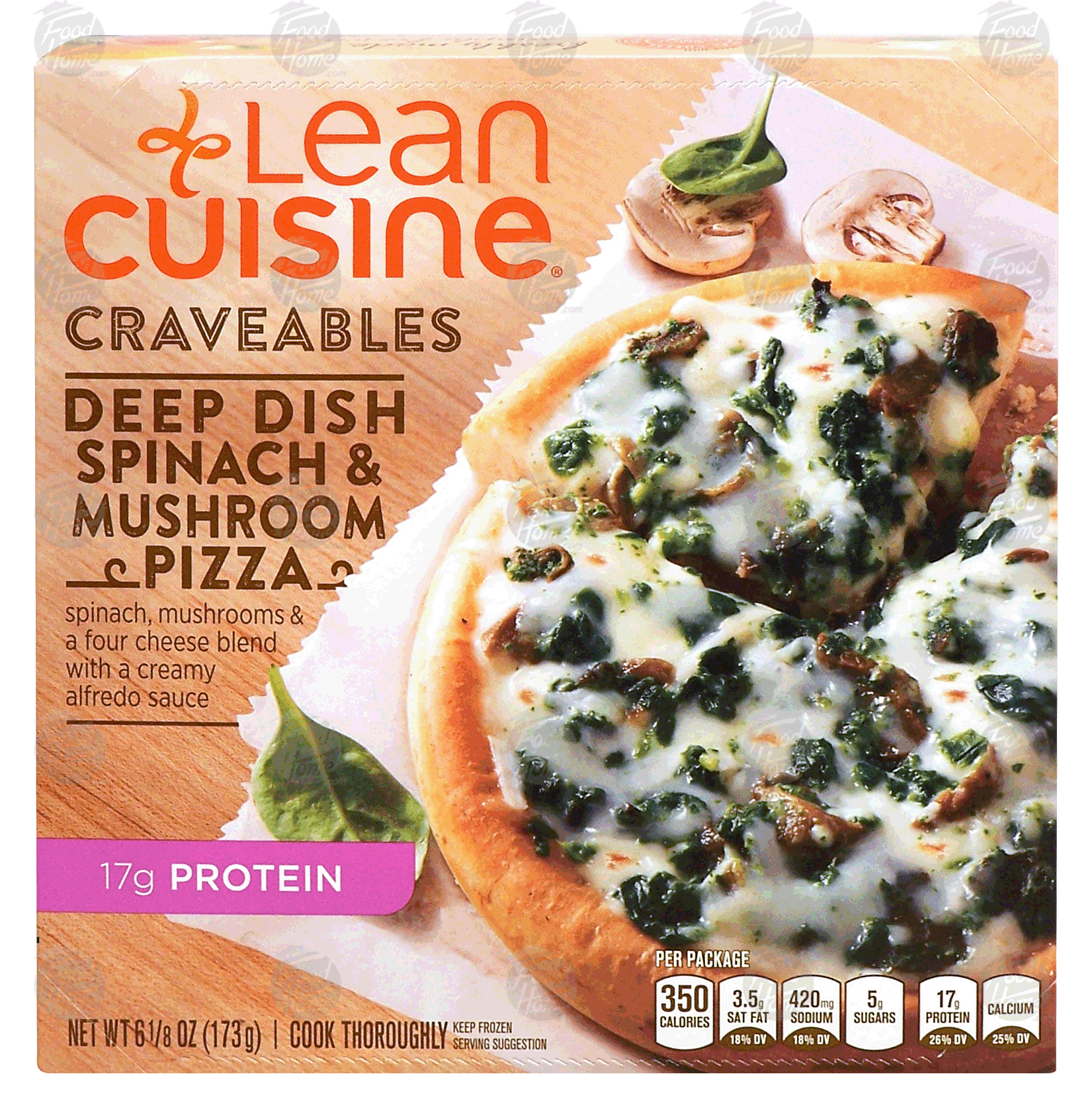 Stouffer's Lean Cuisine craveables; deep dish spinach & mushroom pizza Full-Size Picture